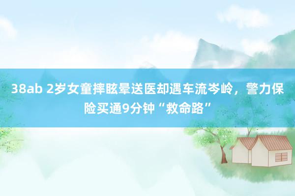38ab 2岁女童摔眩晕送医却遇车流岑岭，警力保险买通9分钟“救命路”