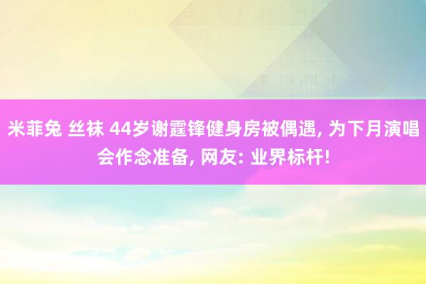 米菲兔 丝袜 44岁谢霆锋健身房被偶遇, 为下月演唱会作念准备, 网友: 业界标杆!