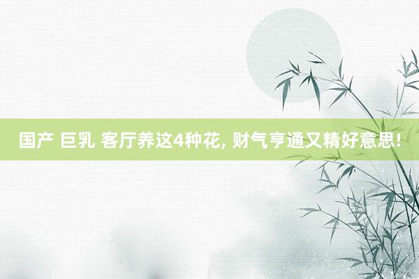 国产 巨乳 客厅养这4种花, 财气亨通又精好意思!