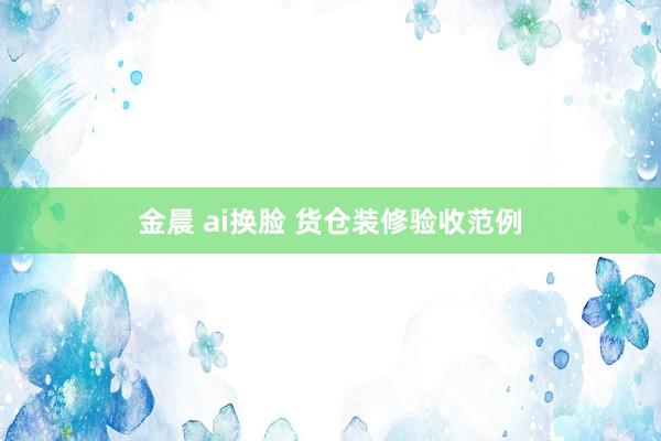 金晨 ai换脸 货仓装修验收范例